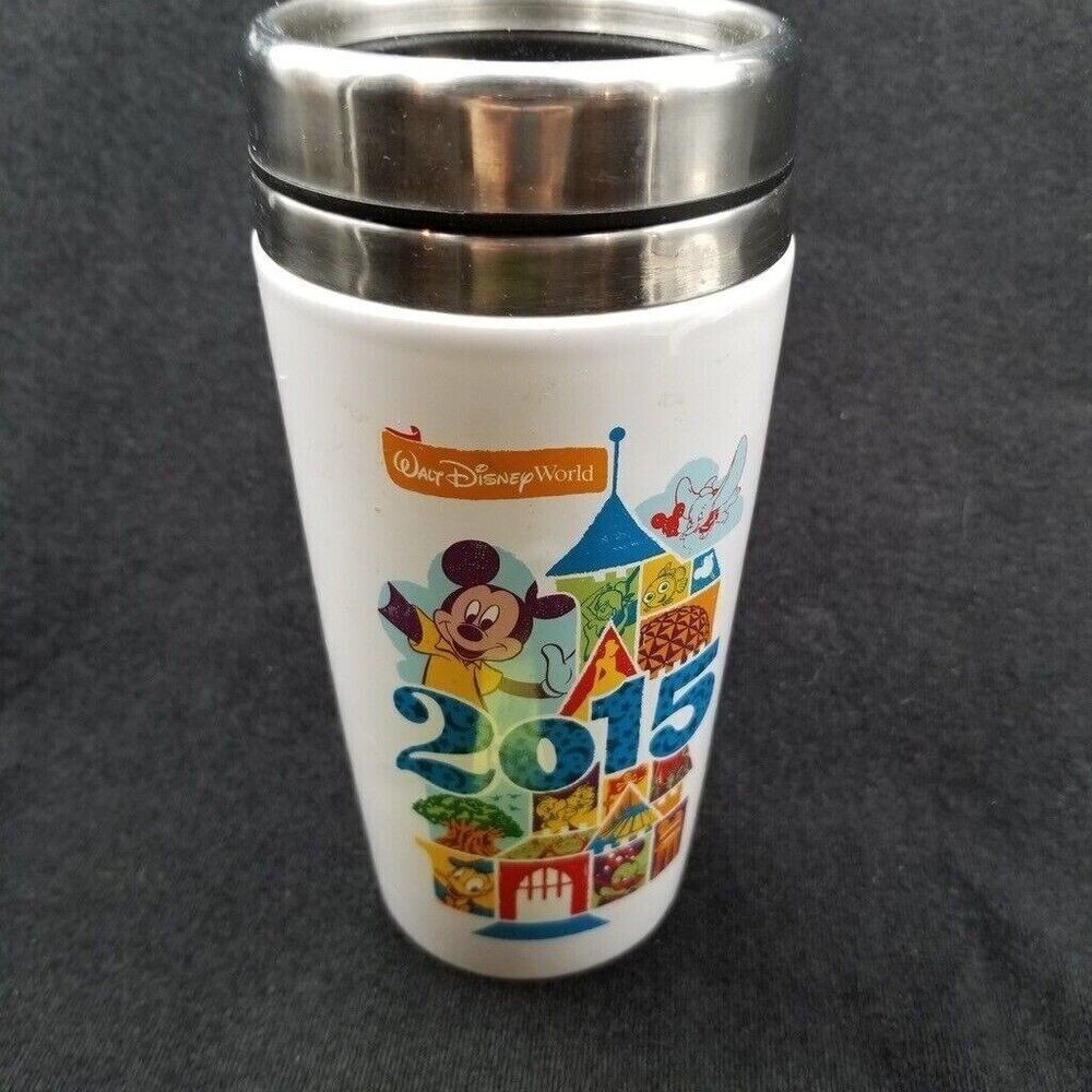 Walt Disney Parks Mickey Mouse Dumbo Disney World Travel Mug Insulated 2015